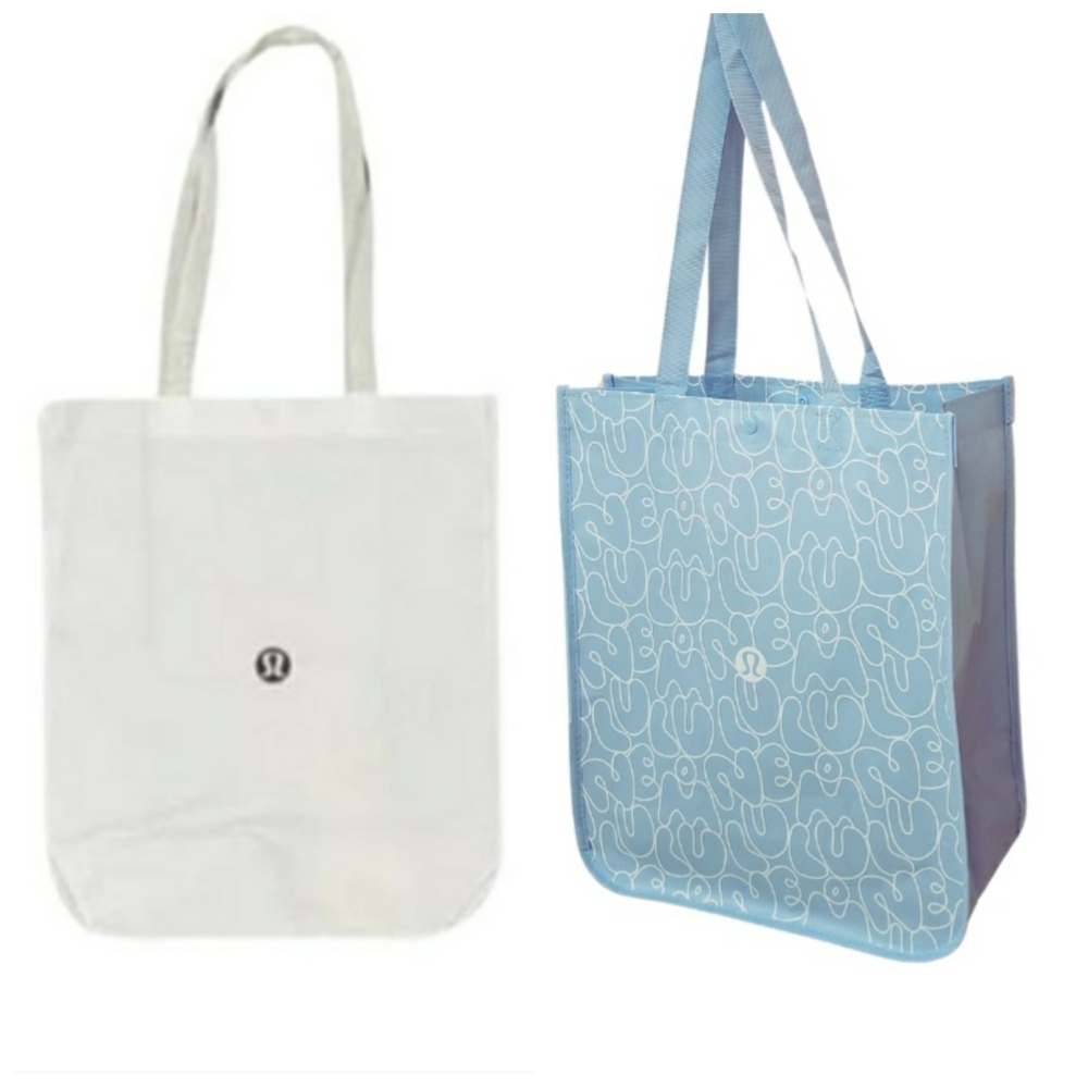 Lululemon White and Blue Totes Special Edition